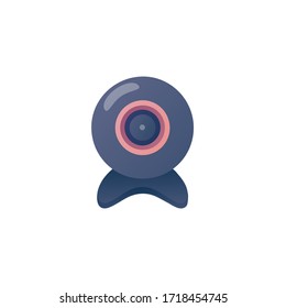 web camera device. flat vector illustration. isolated on white background