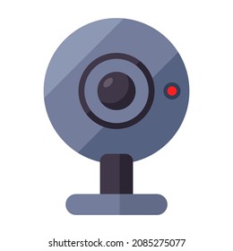 web camera flat clipart vector illustration