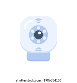 Web camera. In the flat style. Vector illustration on a white background isolated. Icon.