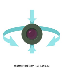 Web camera icon, cartoon style