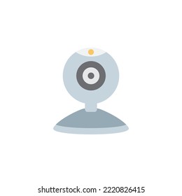 Web camera icon in color, isolated on white background 