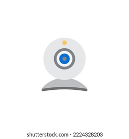 Web camera icon in color, isolated on white background 