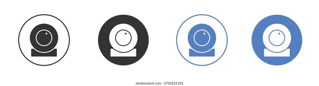 Icono de la cámara de Web para el Diseño web. Pixel Iconos planos perfectos