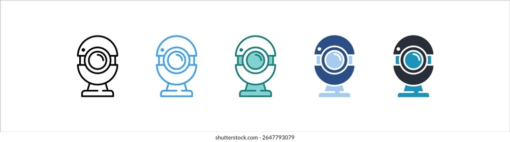 Web Camera Icon In Different Style Vector