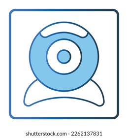Web camera icon illustration. icon related to multimedia. Lineal color icon style, two tone icon. Simple vector design editable