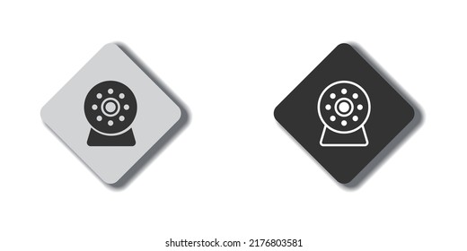 Web camera icon. IP camera symbol. Vector illustration.