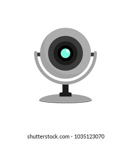 Web Camera Icon. Isolated On White Background. Flat Vector Illustration