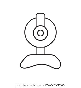 Web camera icon line art vector