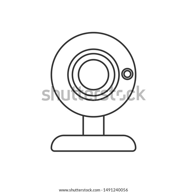 Web Camera Icon Line Simple Style Stock Vector Royalty Free