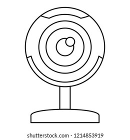 Web camera icon. Outline illustration of web camera vector icon for web design isolated on white background