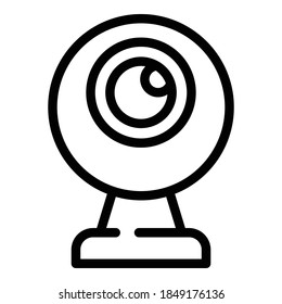 Web camera icon. Outline web camera vector icon for web design isolated on white background
