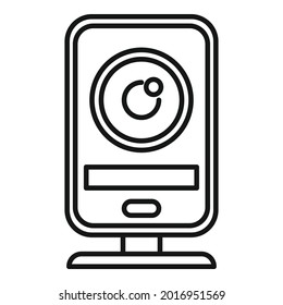 Web camera icon outline vector. Video camcorder. Digital movie