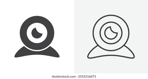 Web camera icon. outlined vector style.