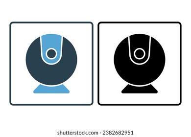 web camera icon. icon related to device, computer technology. solid icon style. simple vector design editable