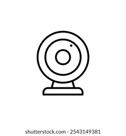 Web camera icon set. outlined and solid filled versions.