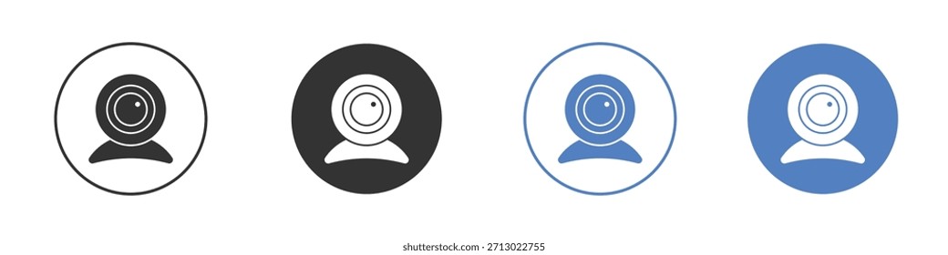 Icono de cámara de Web Vector minimalista simple EPS
