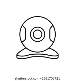 Web camera icon Simple thin line flat symbol