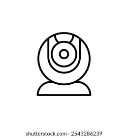 Symbolsammlung für Webkameras auf weißem Hintergrund.