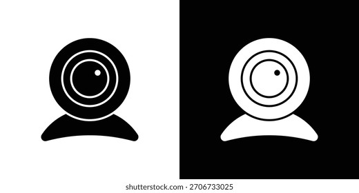 Logotipo del icono de la cámara de Web. Plantilla gráfica.