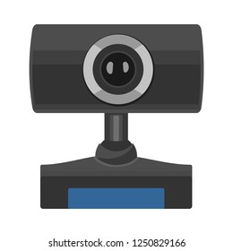 Web camera icon. Vector color flat illustration isolated on the white background.