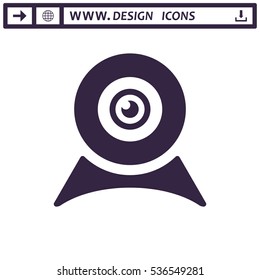 Web Camera Icon Vector flat design style