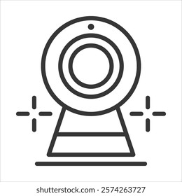 Web Camera Icon Vector Illustration Outline