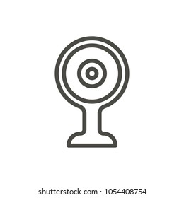 Web camera icon vector. Line video camera symbol. Trendy flat outline ui sign design. Thin linear graphic pictogram for web site, mobile application. Logo illustration. Eps10.