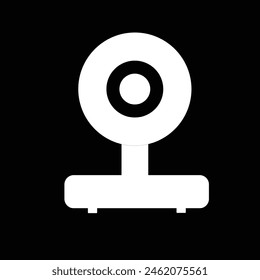 Web camera icon white color eps format