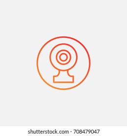 Web camera icon.gradient illustration isolated vector sign symbol