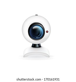 web camera isolated on white background