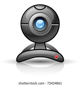 Web camera isolated on white background.