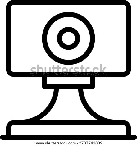web camera line icon illustration vector