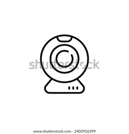 Web camera line icon isolated on white background