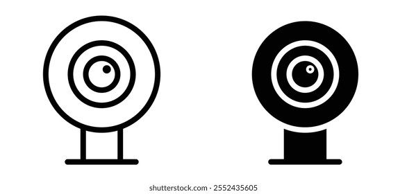 Web camera liner icon vector set.