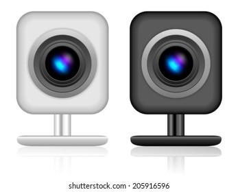 Web camera on a white background. Vector illustration.
