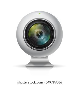 Web camera on a white background. Vector illustration.