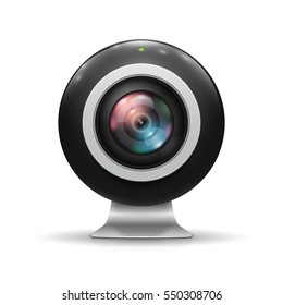 Web camera on a white background. Vector illustration.