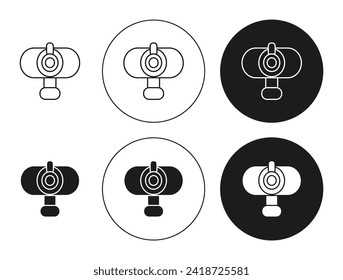 Web camera simple vector symbol icon. Web camera set in a editable stroke.