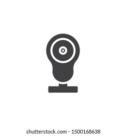 Web camera vector icon. filled flat sign for mobile concept and web design. Webcam glyph icon. Symbol, logo illustration. Vector graphics