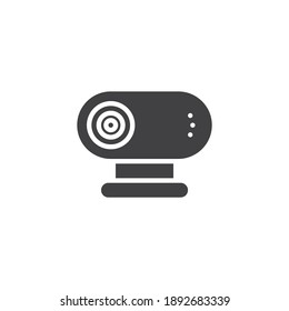 Web camera vector icon. filled flat sign for mobile concept and web design. Digital Webcam glyph icon. Symbol, logo illustration. Vector graphics