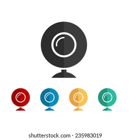 web camera - vector icon, flat design