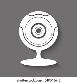 web camera vector icon with shadow