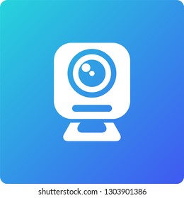 web camera vector icon. web camera single web icon on trendy gradient