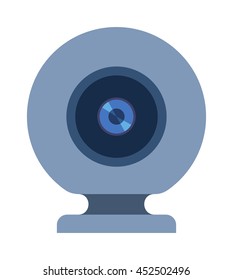 Web camera vector illustration isolated on white background