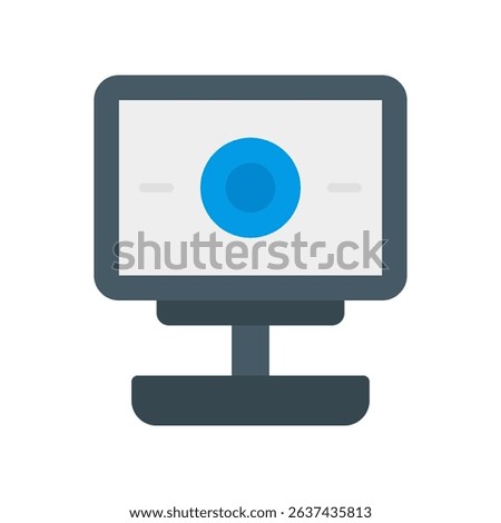 Web Camera Vector for Online Work Calls. Remote meeting icon, digital presence illustration, professional virtual workspace.