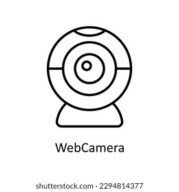 Web Camera  Vector   outline Icons. Simple stock illustration stock