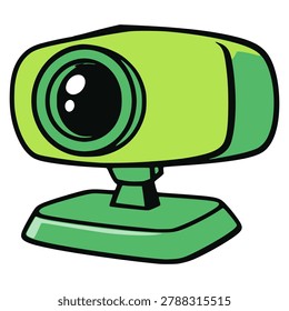 web camera webcam computer hardware accessories flat color vector illustration template design