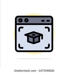 Web, Cap, Education, Graduation Abstract Circle Background Flat color Icon