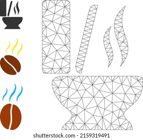 Web carcass toilet smell vector icon, and original icons. Flat 2d model created from toilet smell pictogram. Abstract carcass mesh polygonal toilet smell. Net carcass 2D mesh in vector EPS format,