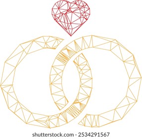 Web carcass wedding rings vector icon, and blue round HIGH COST rough stamp imitation. HIGH COST seal uses round shape and blue color. Flat 2d carcass created from wedding rings icon.